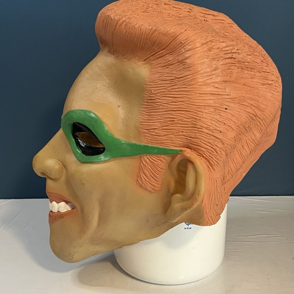 Vintage 1995 DC Comics The Riddler Mask Rubies Batman Forever Adult Latex 3053
